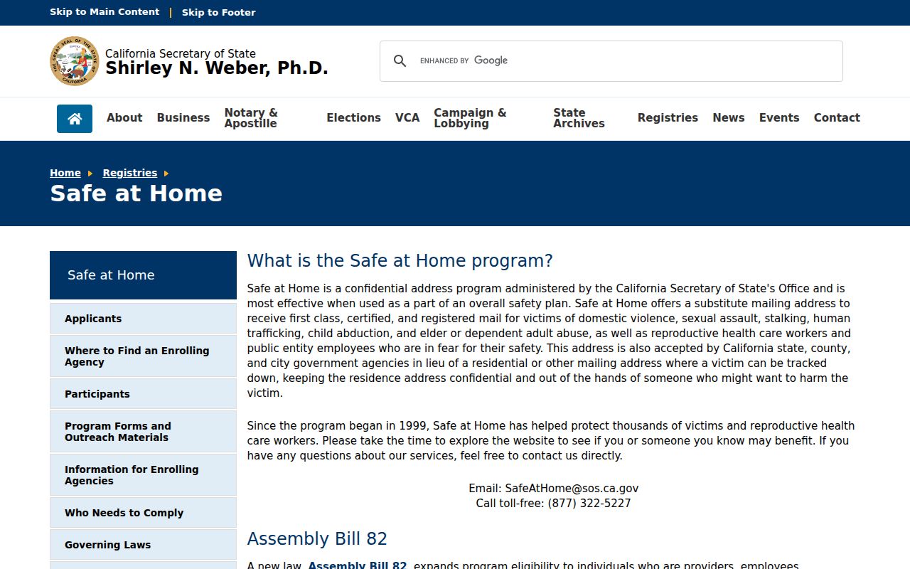Azusa voter registration records confidentiality route through California Safe at Home
